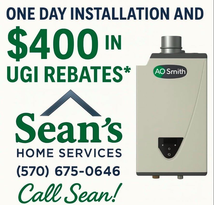 Tankless water heater installation NEPA